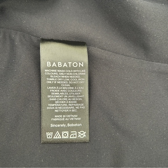 Babaton Black Contour 90s Bodysuit Sleek High Neck Sleeveless size Large - Picture 13 of 14